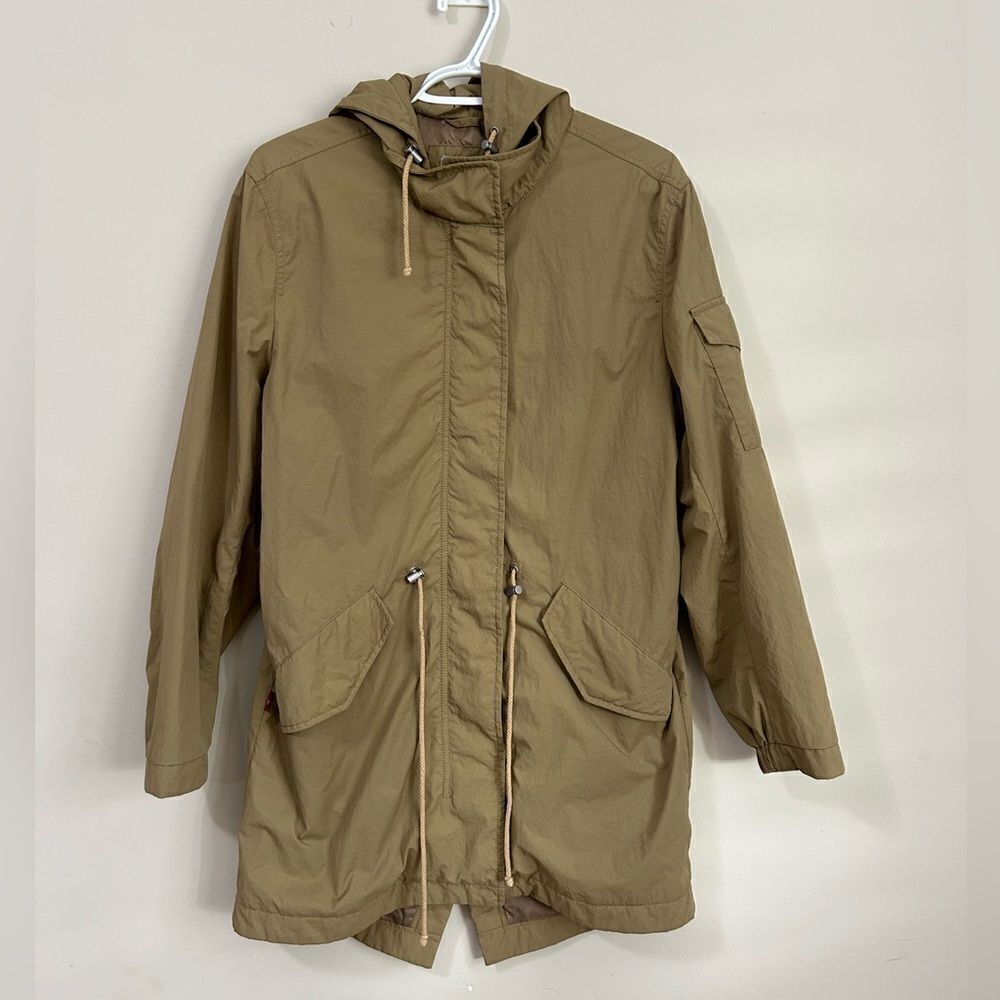 Levi's Women’s Parka Khaki Brown Oversized Hooded